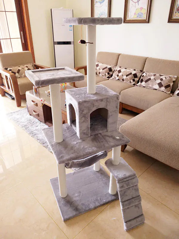 Cat Tree with Scratching Board and Climbing Frame