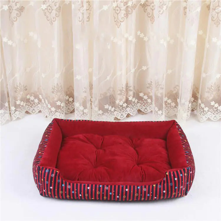Striped Pet Bed for Medium to Large Dogs and Cats