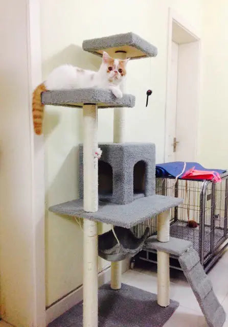 Cat Tree with Scratching Board and Climbing Frame