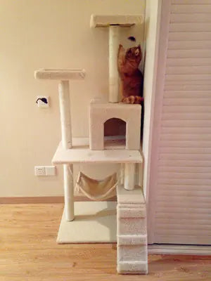 Cat Tree with Scratching Board and Climbing Frame