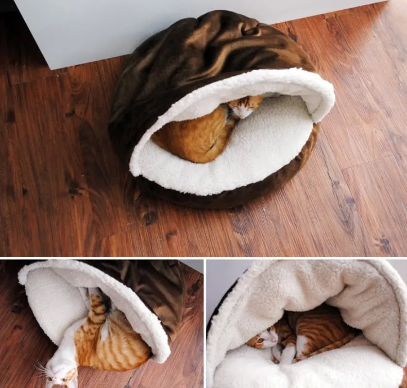 Removable Half Roof Cat House, Cozy Cat Bed