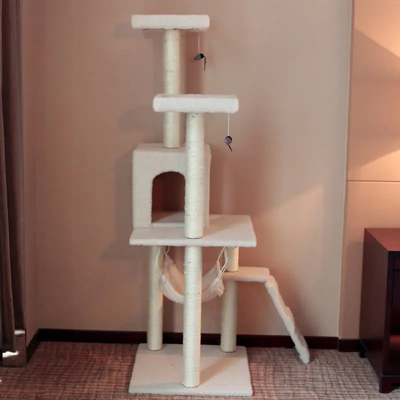 Cat Tree with Scratching Board and Climbing Frame
