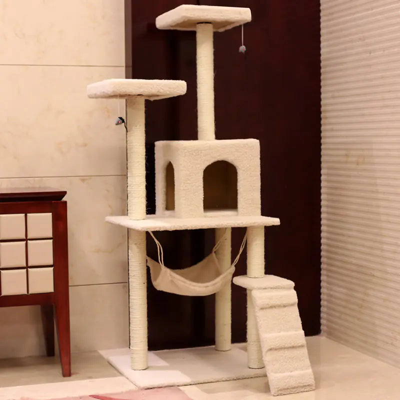 Cat Tree with Scratching Board and Climbing Frame