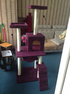 Cat Tree with Scratching Board and Climbing Frame
