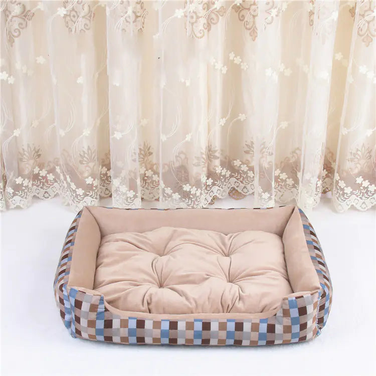Striped Pet Bed for Medium to Large Dogs and Cats