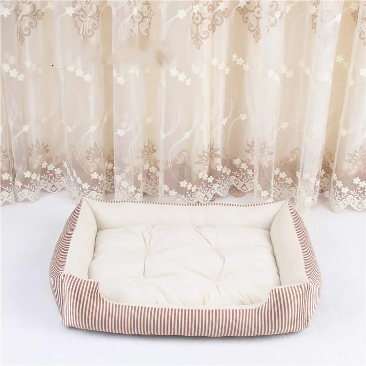 Striped Pet Bed for Medium to Large Dogs and Cats
