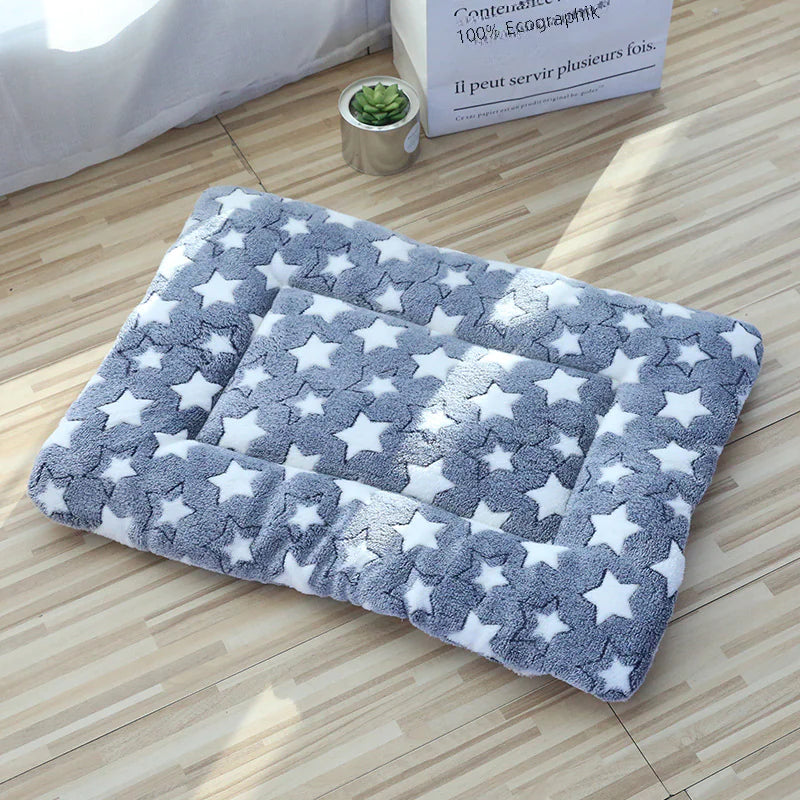 Thick Plush Cat Bed and Dog Blanket with Warm Padding