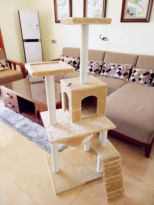Cat Tree with Scratching Board and Climbing Frame