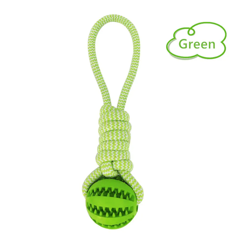 Interactive Rubber Dog Toys with Treat Leaking Balls