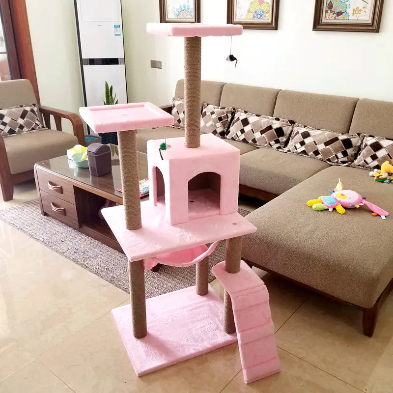 Cat Tree with Scratching Board and Climbing Frame
