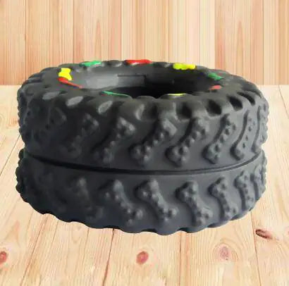 Small Tire Dog Toys for Vocalization and Play
