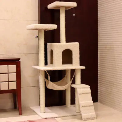 Cat Tree with Scratching Board and Climbing Frame