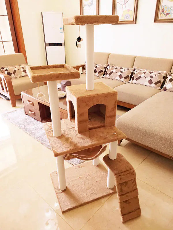 Cat Tree with Scratching Board and Climbing Frame